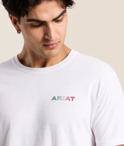 Tops|Graphic T-Shirts | Ariat Sketch Tricolor T-Shirt White