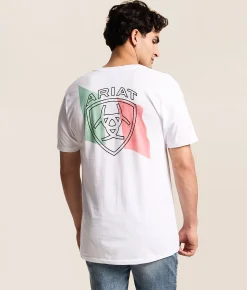 Tops|Graphic T-Shirts | Ariat Sketch Tricolor T-Shirt White