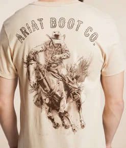 Ariat Sketchy Dude T-Shirt Natural Clearance