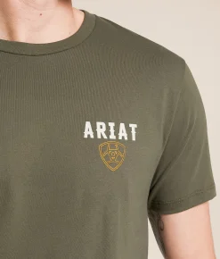 Tops|Graphic T-Shirts | Ariat Sketchy Scene T-Shirt Army Green