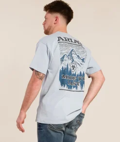 Tops | Ariat Sketchy View T-Shirt Arctic Blue