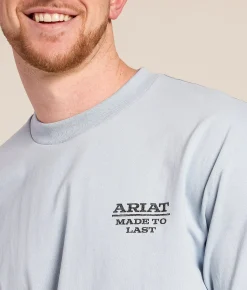 Tops | Ariat Sketchy View T-Shirt Arctic Blue