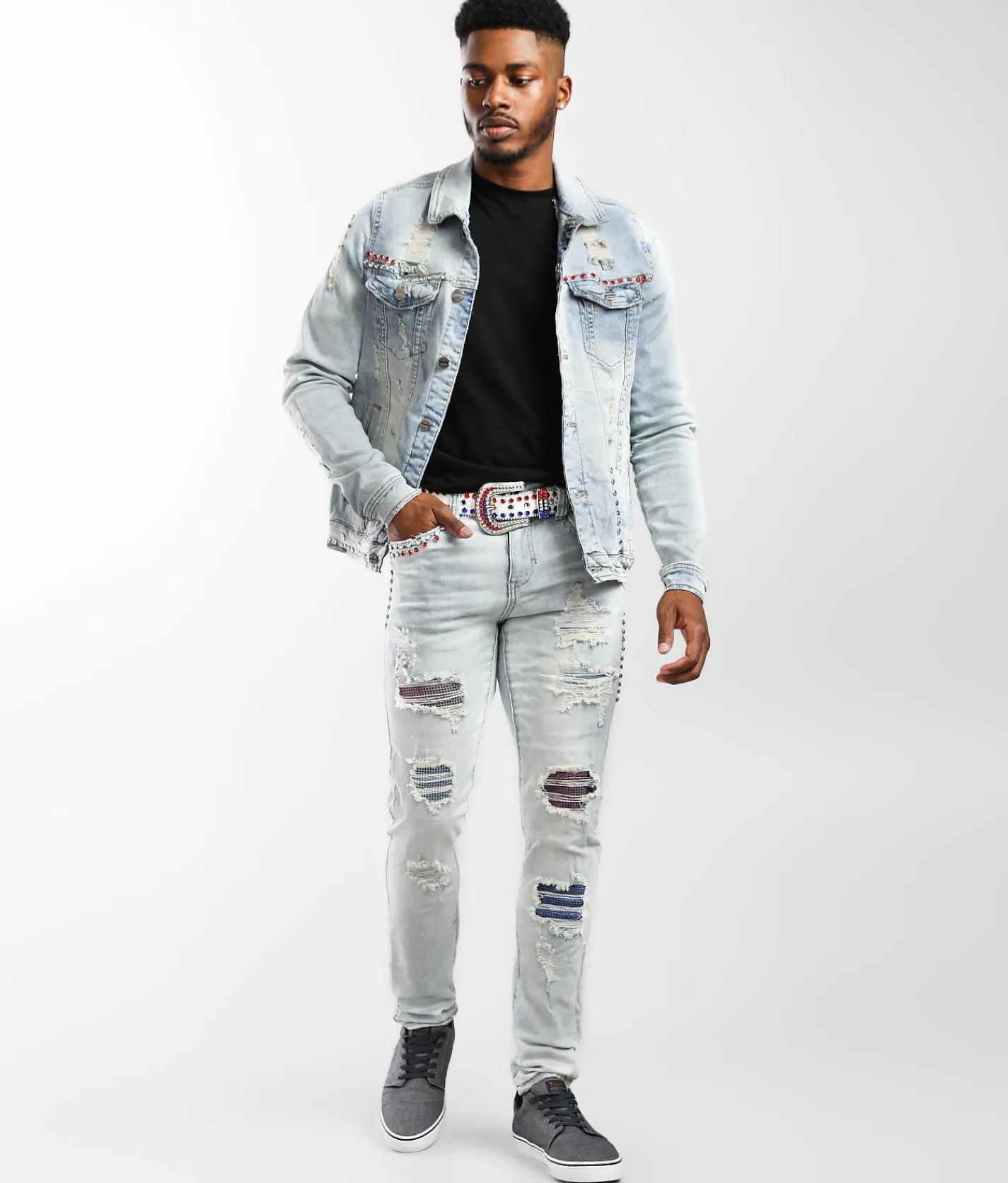 Industrial Indigo Skinny Stretch Jean Indigo Clearance