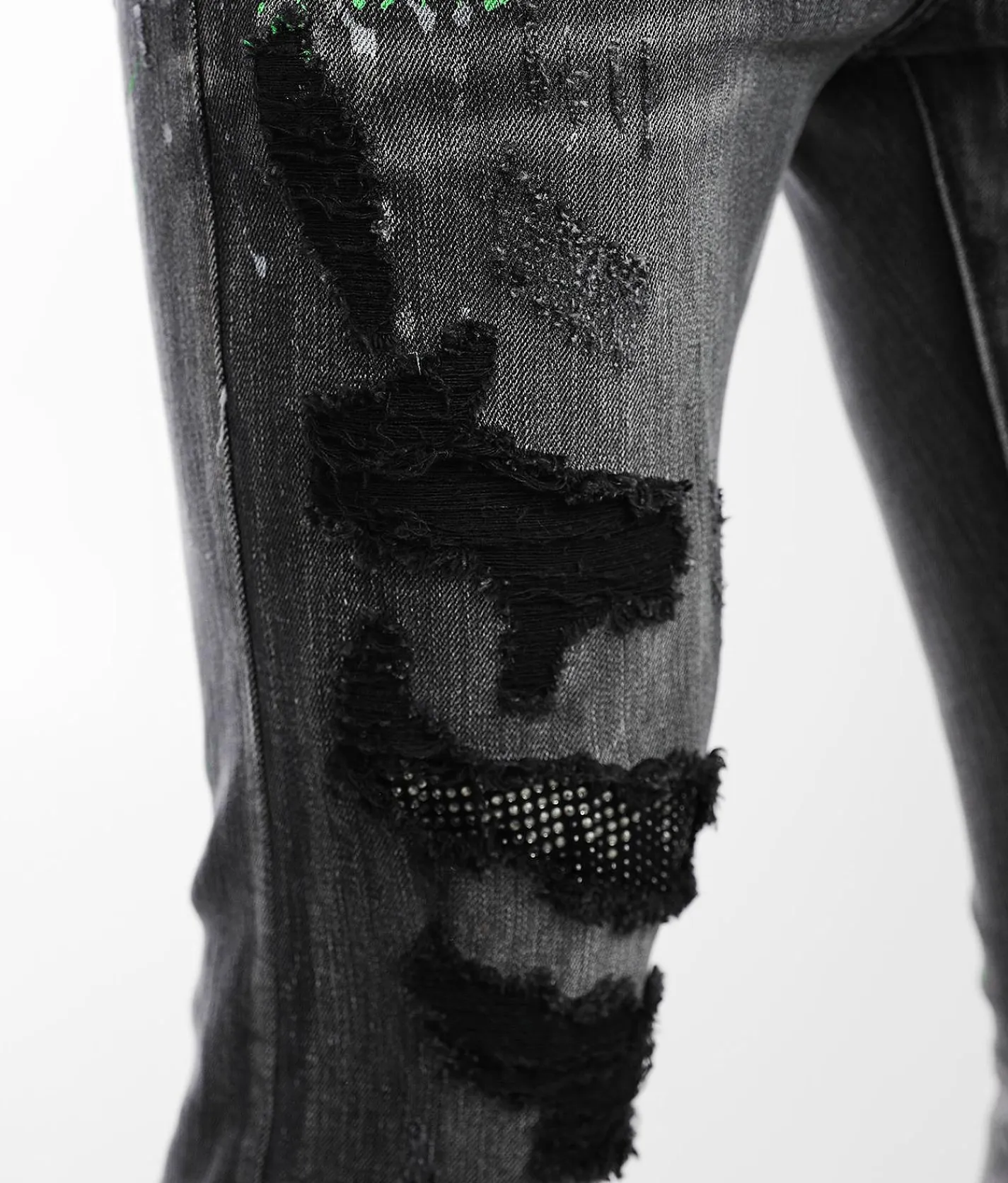 Industrial Indigo Skinny Stretch Jean Black Grey Hot