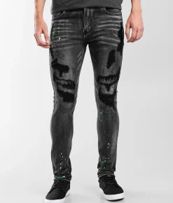 Industrial Indigo Skinny Stretch Jean Black Grey Hot
