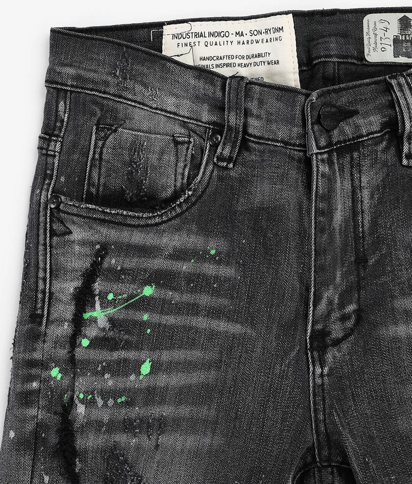 Industrial Indigo Skinny Stretch Jean Black Grey Hot