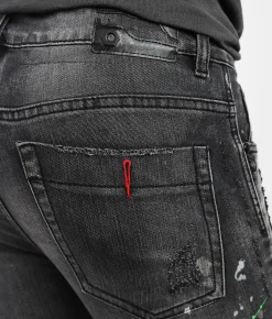 Industrial Indigo Skinny Stretch Jean Black Grey Hot