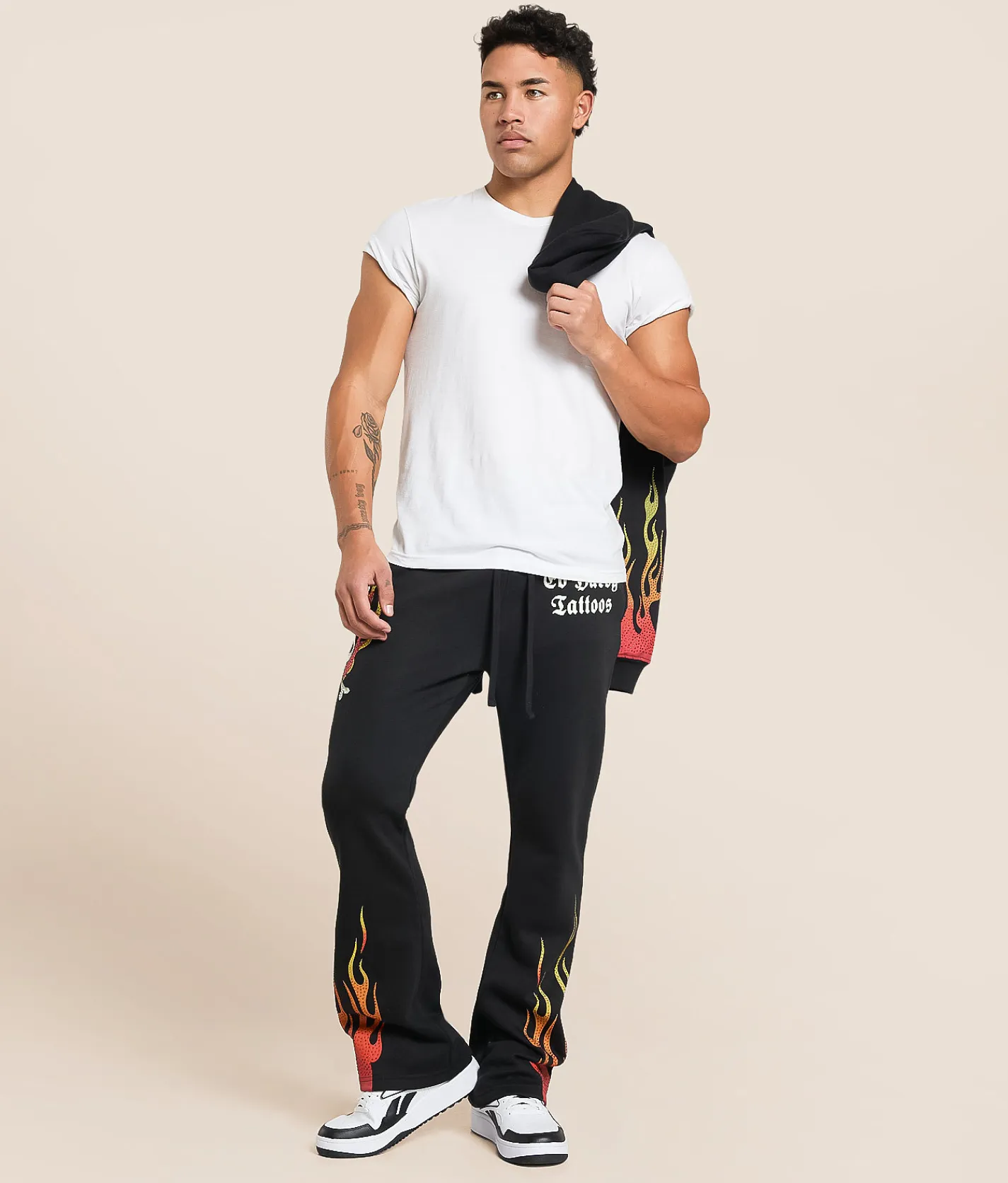 Bottoms | Ed Hardy Skull Flames Sweatpant Black