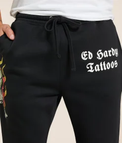 Bottoms | Ed Hardy Skull Flames Sweatpant Black