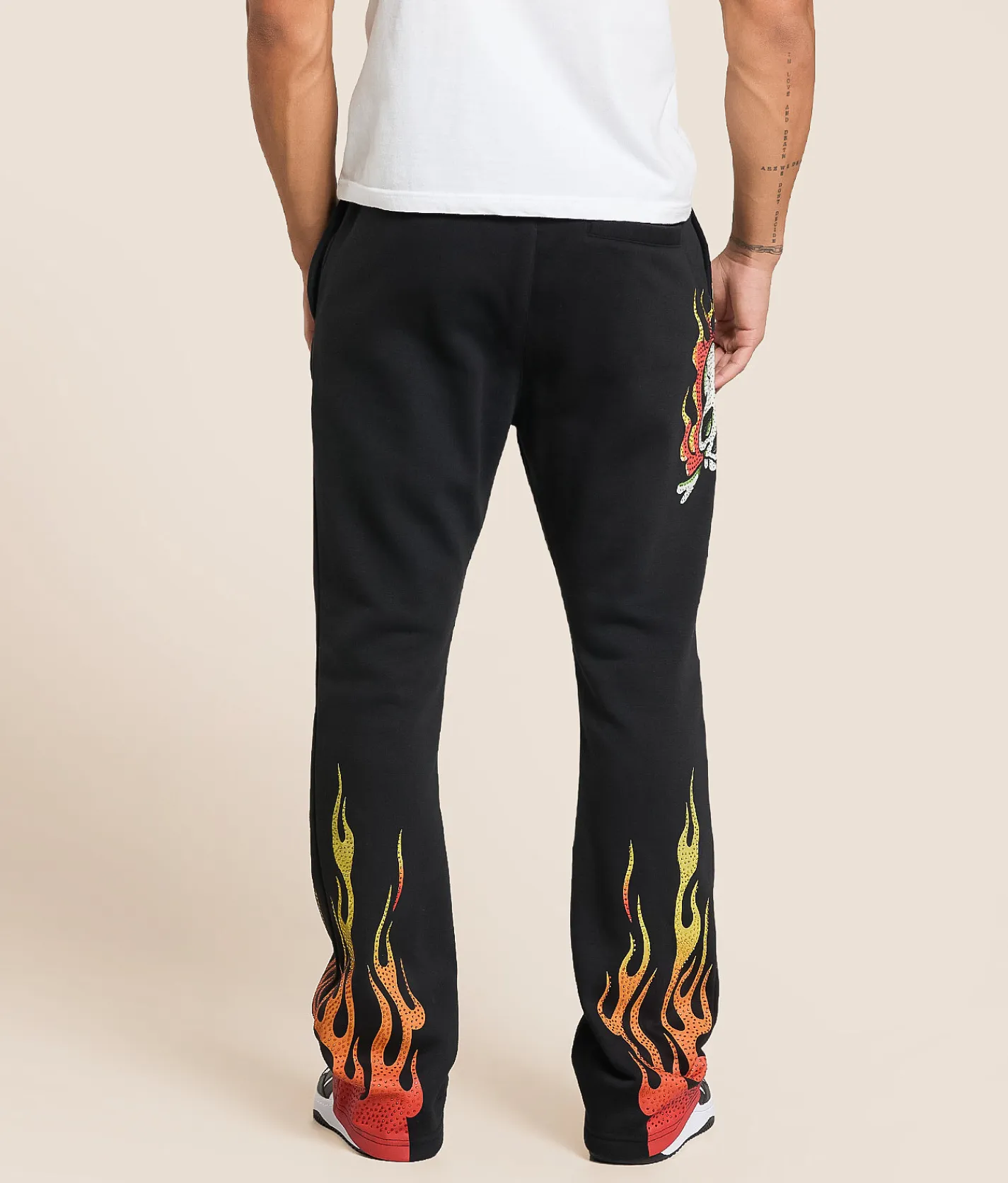 Bottoms | Ed Hardy Skull Flames Sweatpant Black
