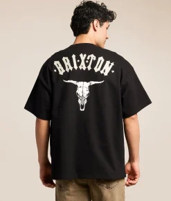 Tops|Graphic T-Shirts | Brixton Skull Oversized T-Shirt Black