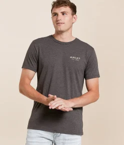 Ariat Skull Shield Patriot T-Shirt Heather Brown Online