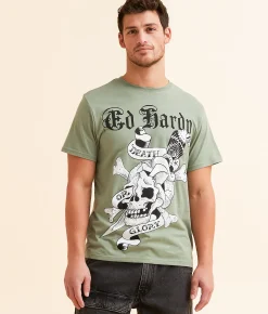 Ed Hardy Skull T-Shirt Light Olive Online