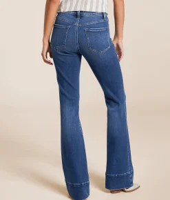 VERVET by Flying Monkey Skylar High Rise Boot Stretch Jean Snowdrop Outlet