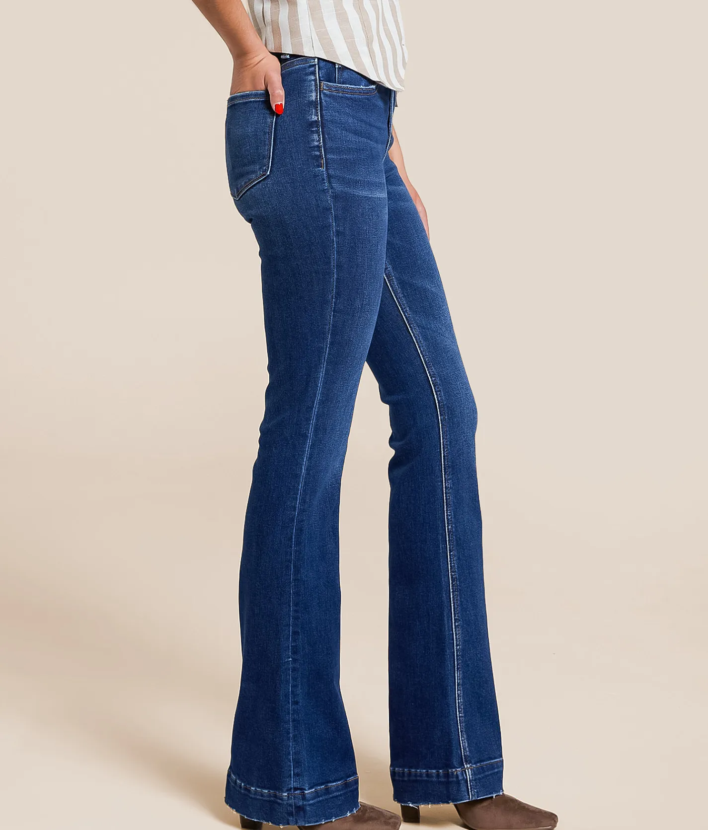 VERVET by Flying Monkey Skylar High Rise Boot Stretch Jean Sustainability New