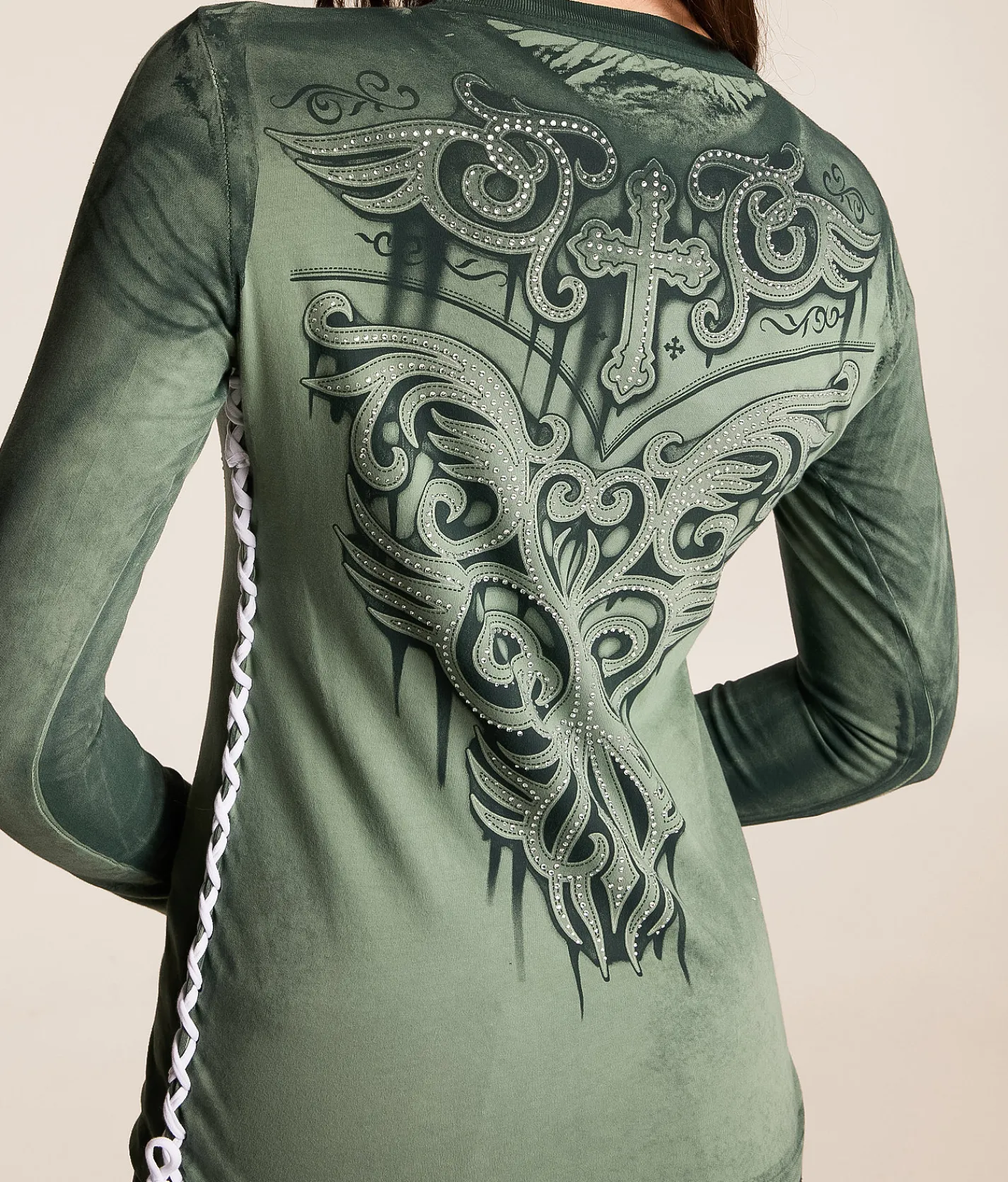 Tops | Affliction Skylar Ridge T-Shirt Lily Pad
