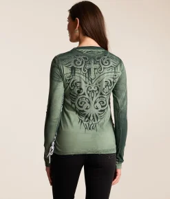 Tops | Affliction Skylar Ridge T-Shirt Lily Pad
