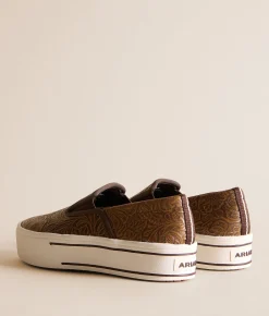Shoes | Ariat Skylar Tooled Leather Shoe Brown Floral Emboss