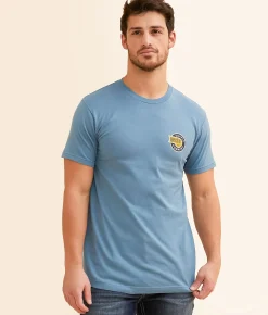 Brixton Sledd T-Shirt Dusty Blue Best