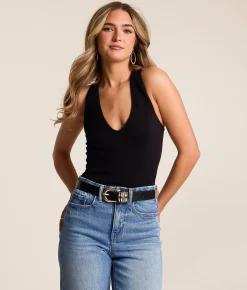 Free People Sleek Cami Tank Top Black New