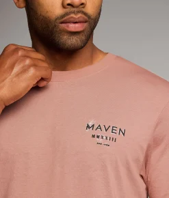 Maven Co-op Slide Plate II T-Shirt Apricot Heather Clearance