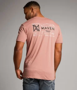 Maven Co-op Slide Plate II T-Shirt Apricot Heather Clearance