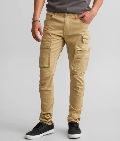Smoke Rise® Slim Cargo Taper Stretch Pant Khaki Best