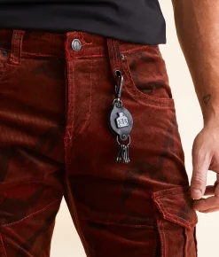 Sale Jeans|Jeans | Smuggler's Moon Slim Straight Camo Corduroy Stretch Jean B. Orange