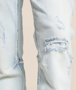 Smoke Rise® Slim Straight Stretch Jean Echo Blue New