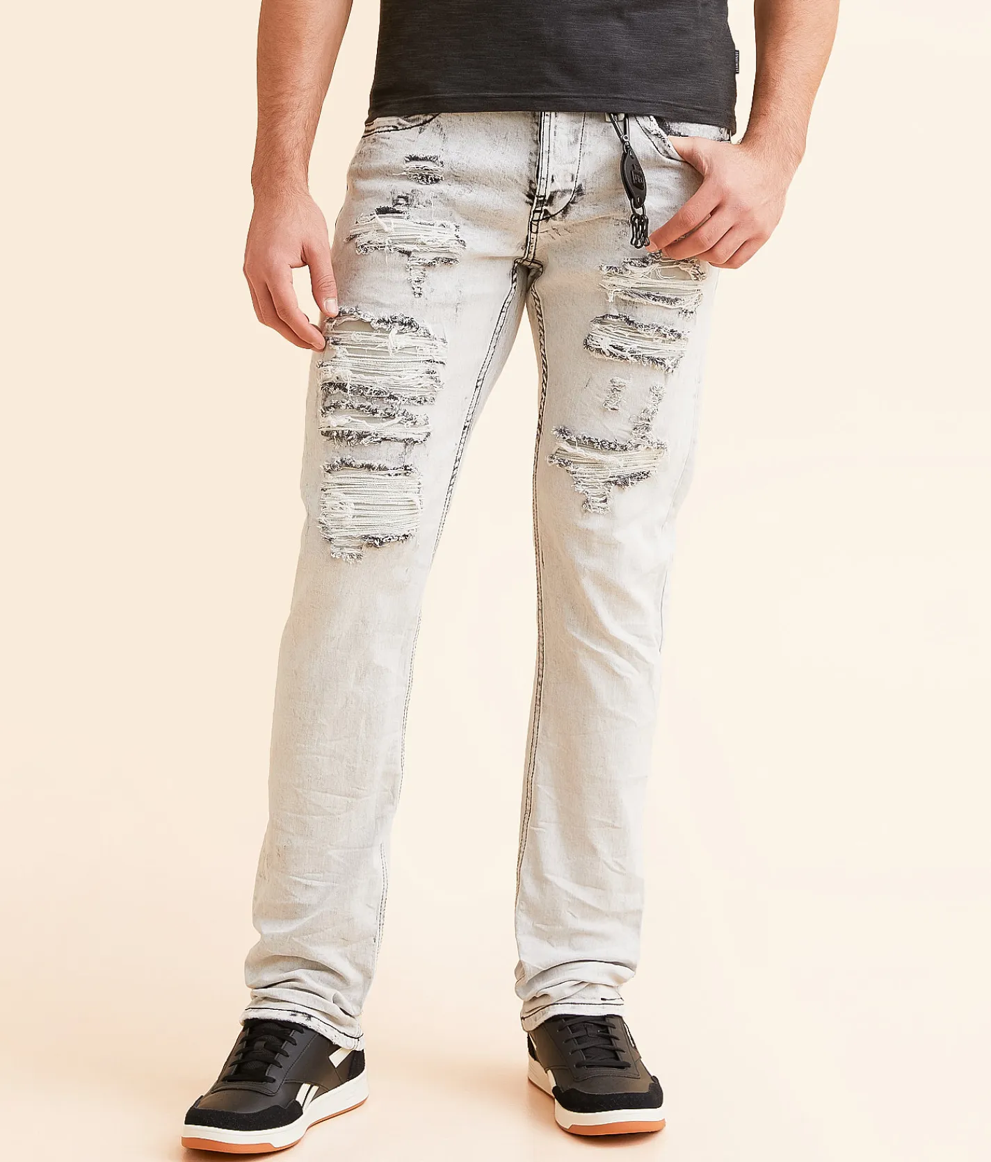Bottoms|Jeans | Smuggler's Moon Slim Straight Stretch Jean Grey Acid Wash