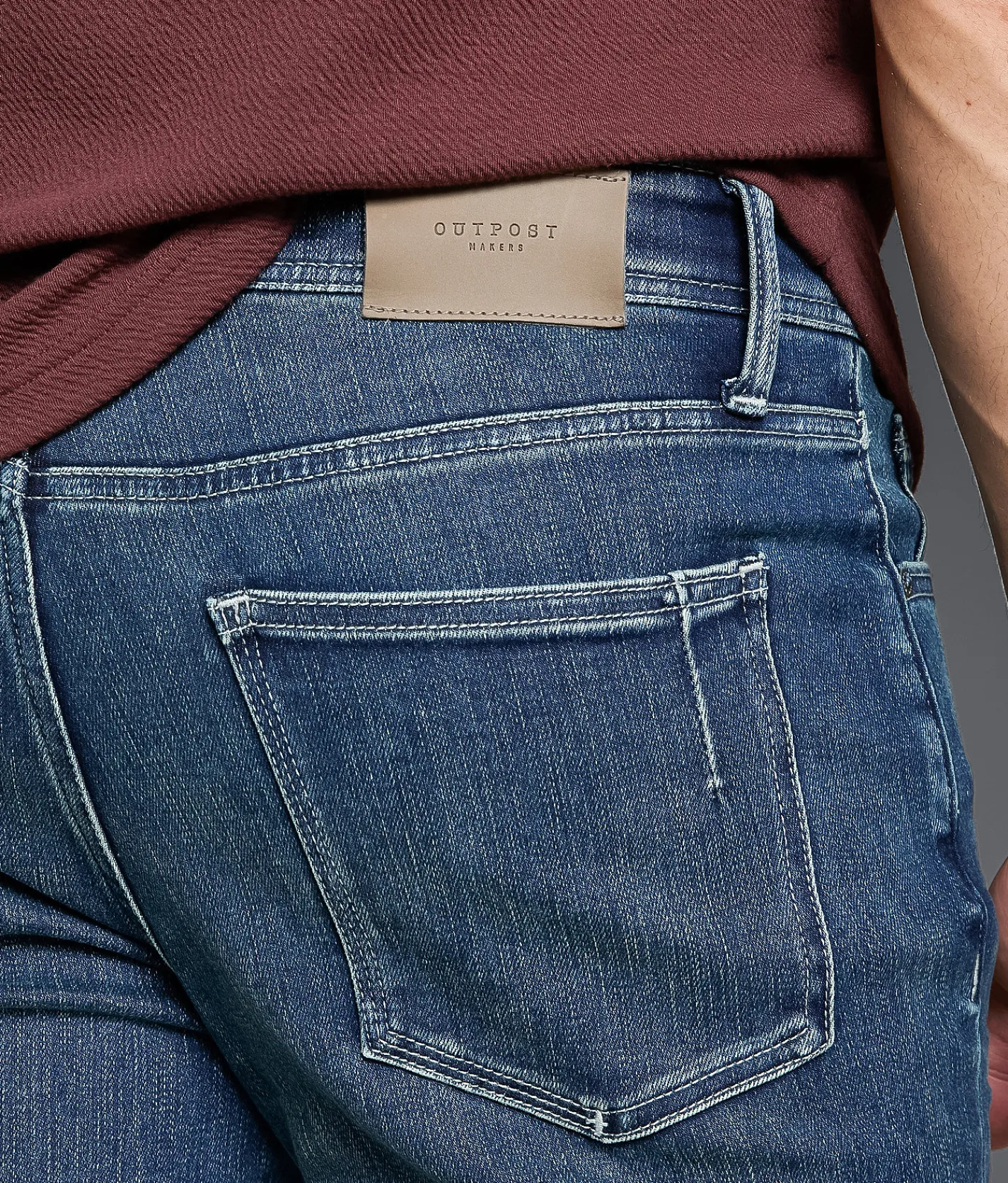 Outpost Makers Slim Straight Stretch Jean Basilik Online