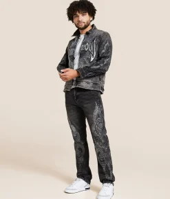 Bottoms|Jeans | Smoke Rise® Slim Straight Stretch Jean Tombstone Grey