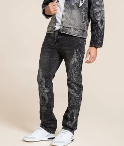 Bottoms|Jeans | Smoke Rise® Slim Straight Stretch Jean Tombstone Grey