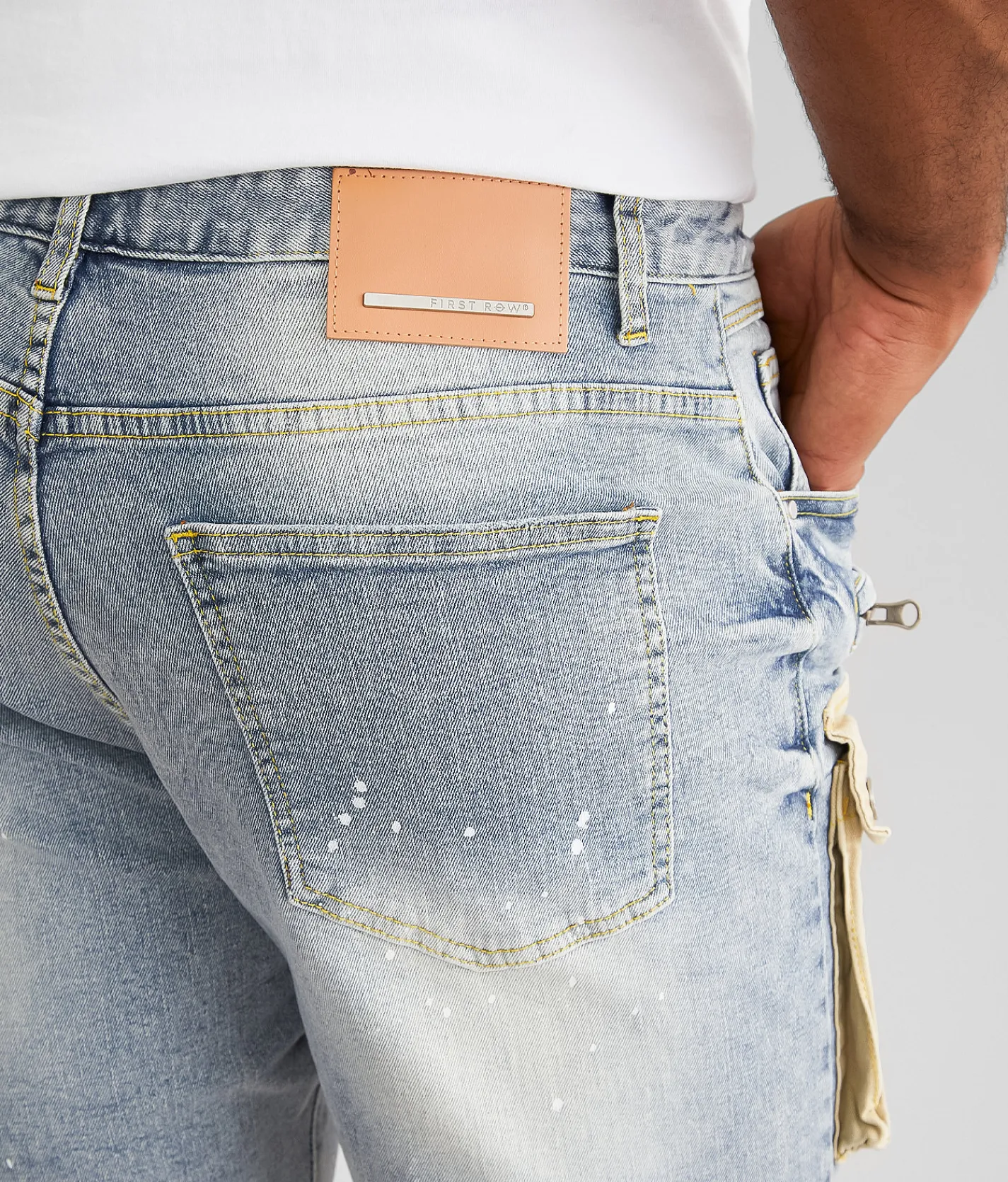Bottoms|Shorts | First Row® Slim Stretch Short Light Stone Tint
