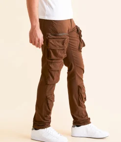 Sale Jeans|Bottoms | Smoke Rise® Slim Taper Cargo Stretch Jean Bison