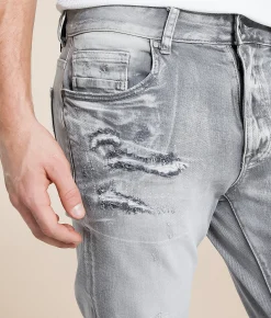 Smoke Rise® Slim Taper Stretch Jean Radiant Grey Outlet