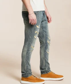 Smoke Rise® Slim Taper Stretch Jean Topaz Blue Hot