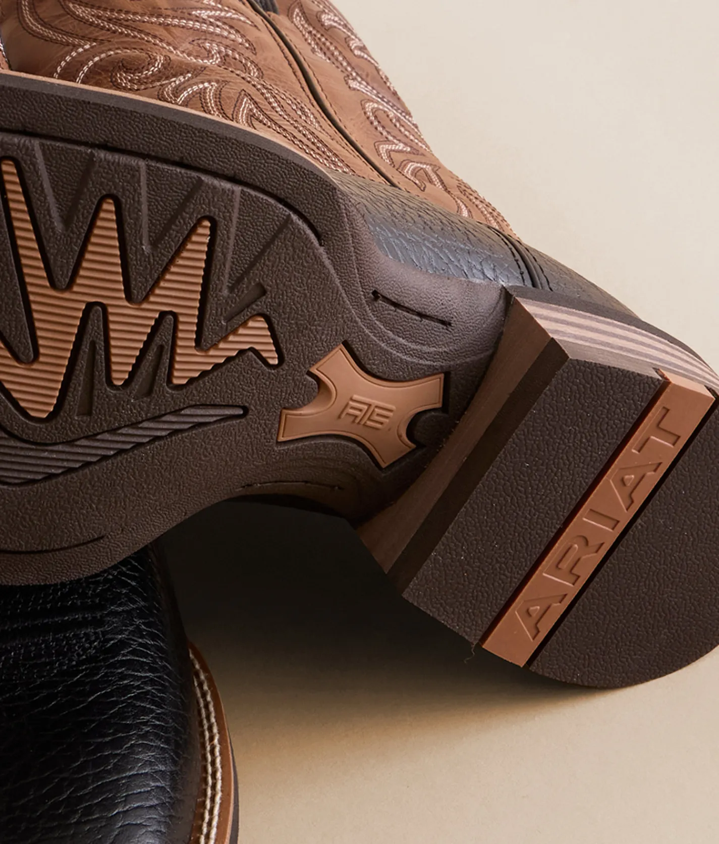 Shoes | Ariat Slingshot Leather Cowboy Boot Black Adobe Dark Tan