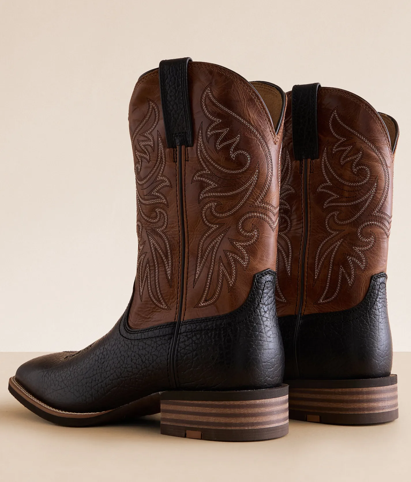 Shoes | Ariat Slingshot Leather Cowboy Boot Black Adobe Dark Tan