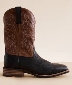 Shoes | Ariat Slingshot Leather Cowboy Boot Black Adobe Dark Tan