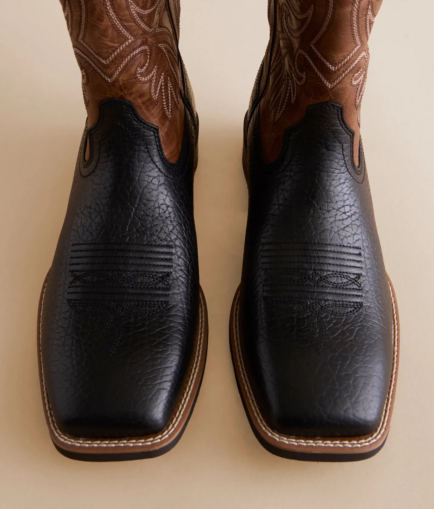 Shoes | Ariat Slingshot Leather Cowboy Boot Black Adobe Dark Tan