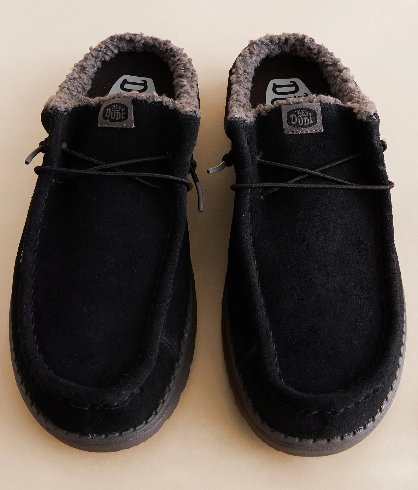 Shoes | HEYDUDE™ Slip Warmth Leather Slipper Black Smoke Grey