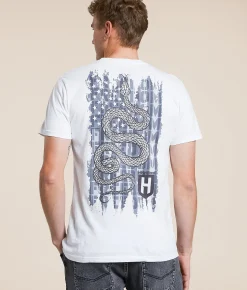 Howitzer Slither Flag T-Shirt White Discount