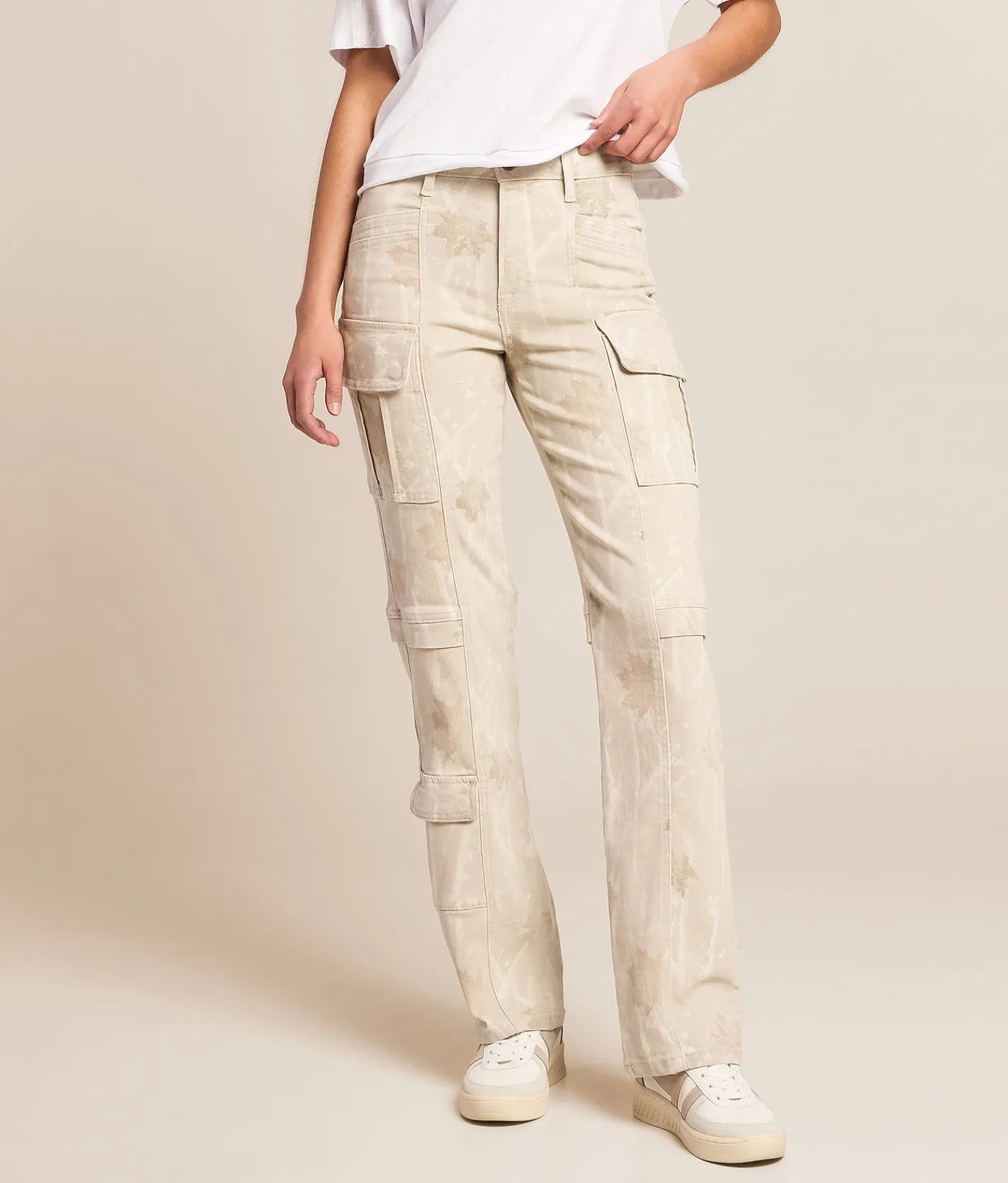 HIDDEN Sloane Cargo Classic Straight Stretch Jean Forest Camo