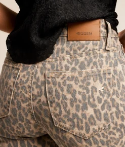 HIDDEN Sloane Classic Straight Stretch Jean Cheetah New