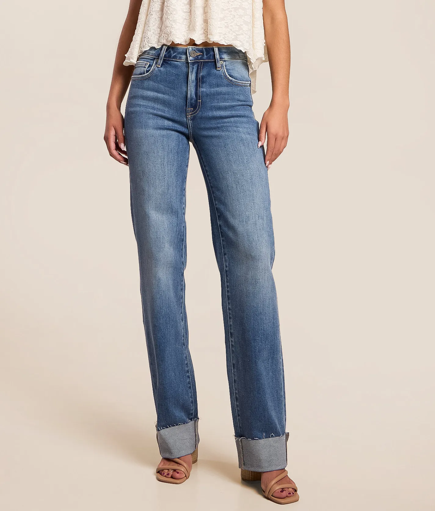 HIDDEN Sloane Classic Straight Stretch Jean Refugio Discount
