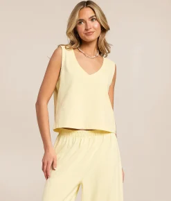 Tops | Z Supply Sloane Cropped Tank Top Lemon Citrus