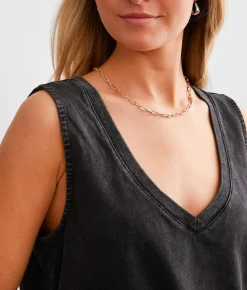 Tops | Z Supply Sloane Cropped Tank Top Iced Coffee