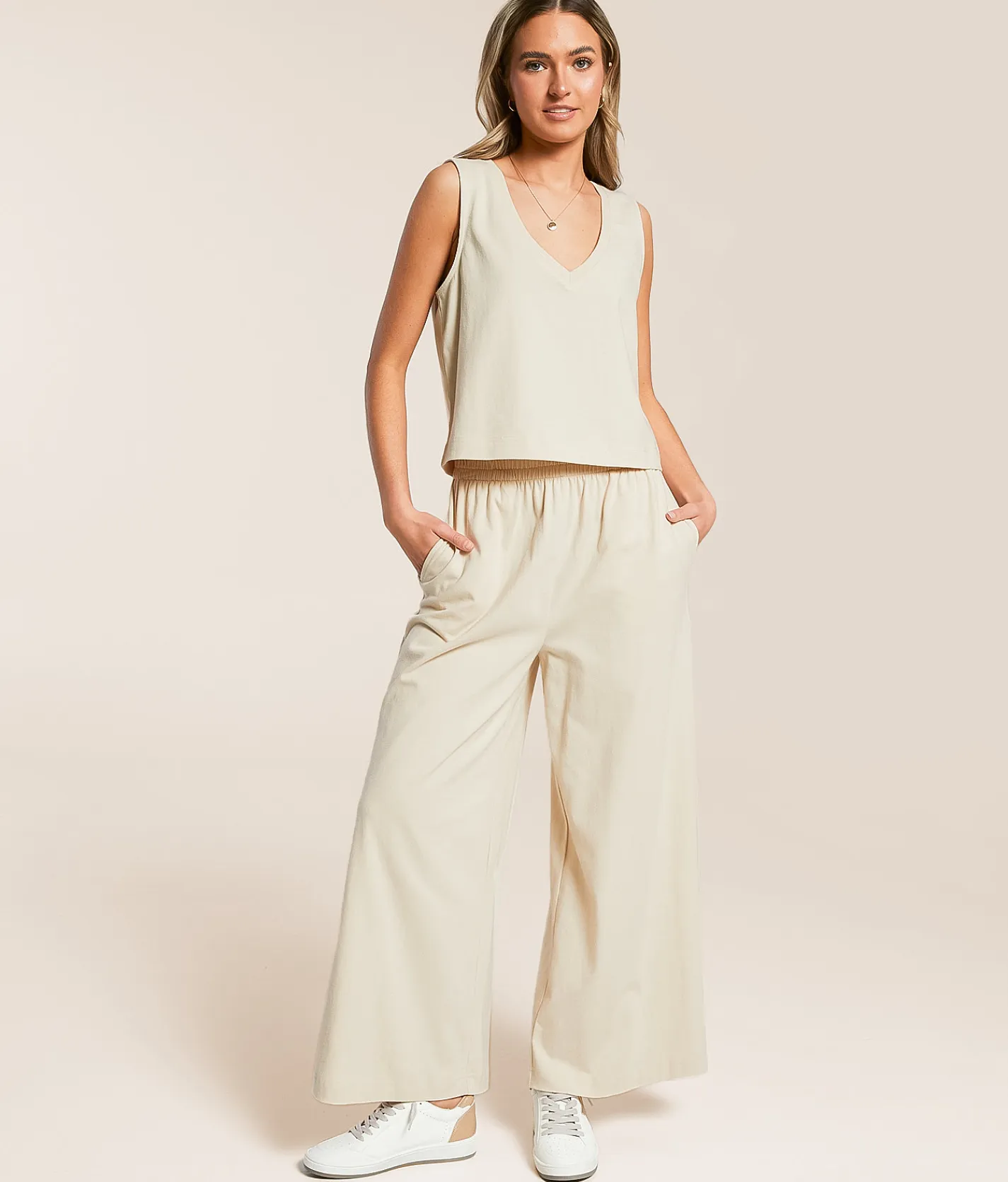 Z Supply Sloane Cropped Tank Top Sandshell Best