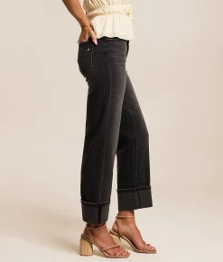 HIDDEN Sloane Cuffed Classic Straight Stretch Jean Charcoal Outlet